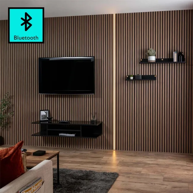 Trepanel Bright® Wall Panel Bluetooth LED Strip Lights 2.4m Pack of 1