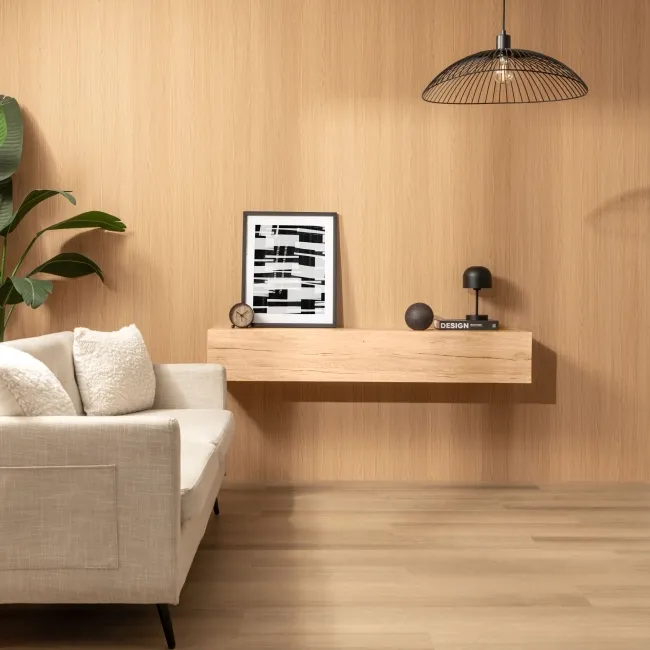 Trepanel Style® Warm Oak Brown Wood Effect Matt WPC Laminated Wall Panel