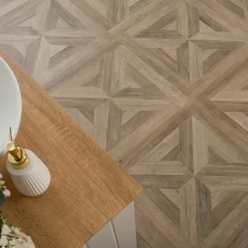 Empire Oak Parquet Brown Wood Effect Porcelain Wall and Floor Tiles
