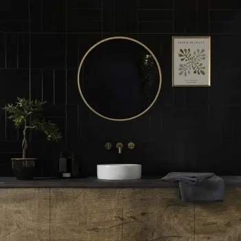Rhian Black Matt Brick Ceramic Wall Tiles