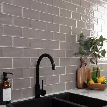 Rustic Ceramic Gloss Grey Metro Tiles