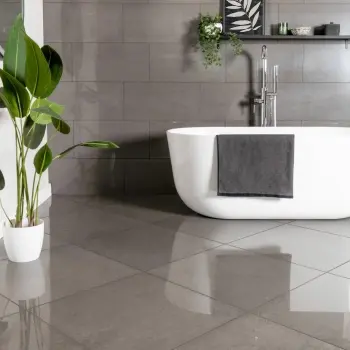 Lounge Polished Dark Grey Stone Effect 600x600 Wall And Floor Tiles