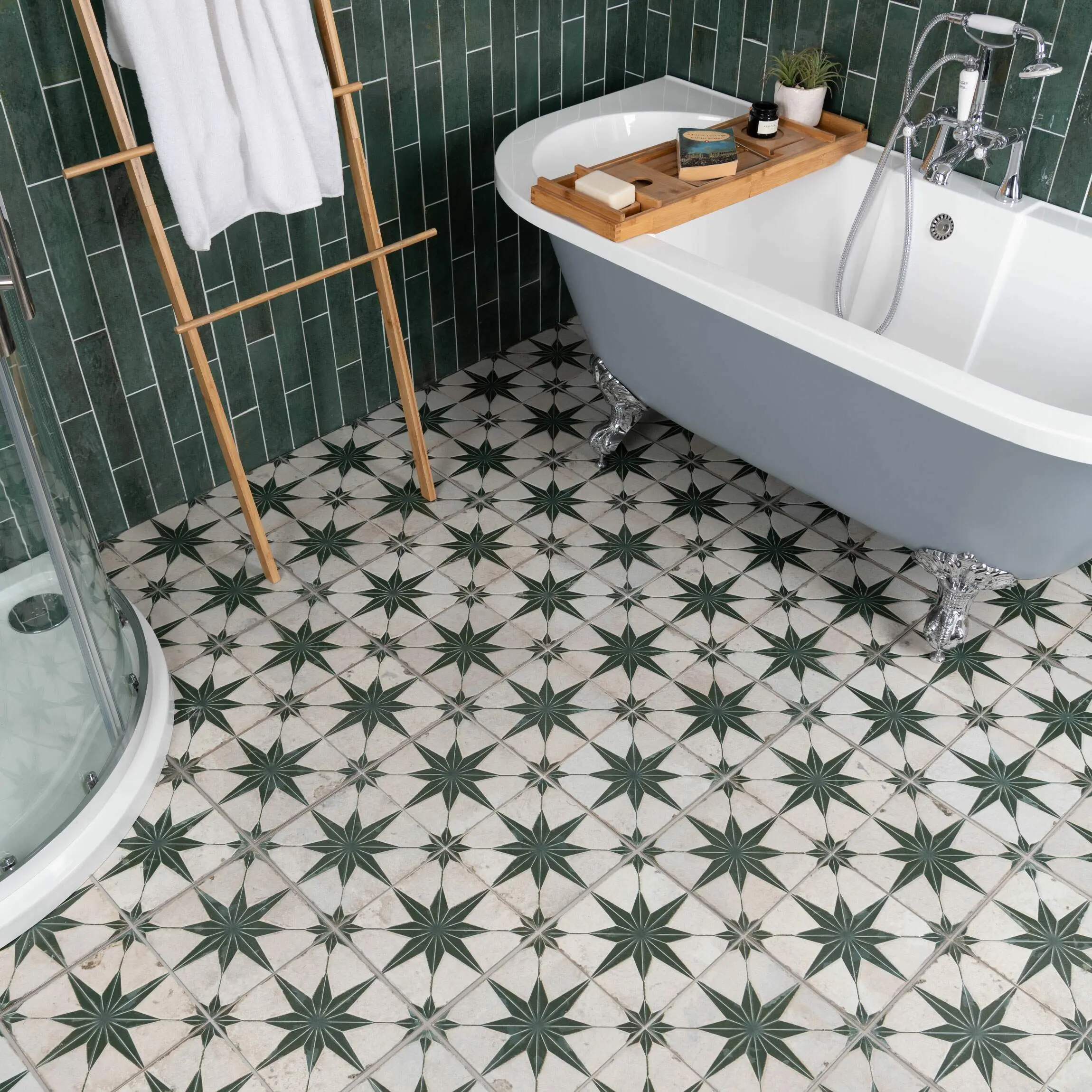 Cinders™ Lux Star Forest Layer Tech Pattern Tiles
