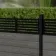 LuxeLine Composite Fence Panel Light Grey 3ft High - Slat Decorative Screen with Aluminium Post