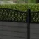 LuxeLine Composite Fence Panel Dark Grey 3ft High - Geometric Decorative Screen with Aluminium Post