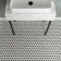 Pixel Chequer Hexagon White & Black Matt Mosaic Tiles