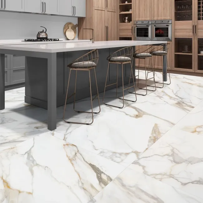 Vintage Calacatta Gold Marble Effect Matt Porcelain Tile