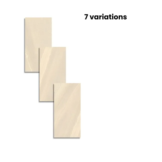 April Ivory Stone Effect Matt Porcelain Wall and Floor Tile