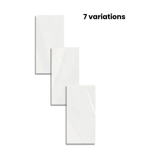 April White Stone Effect Matt Porcelain Wall and Floor Tile