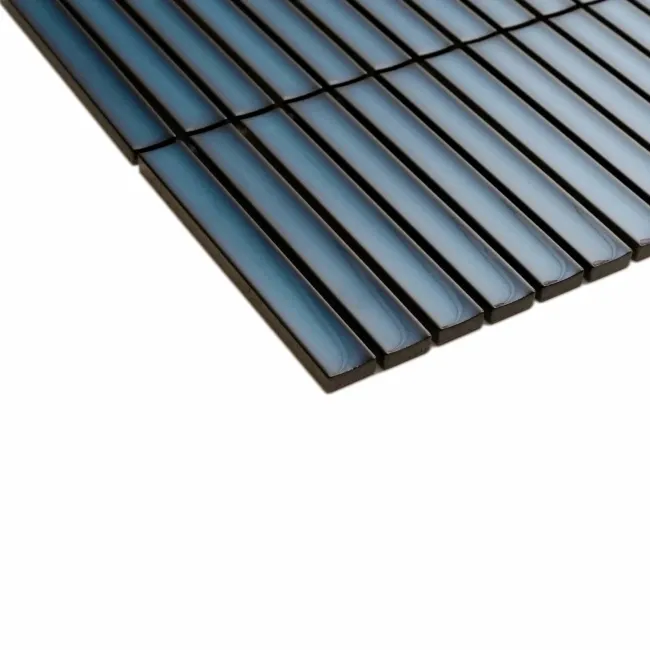 Spirit Marine Blue Gloss Kitkat Mosaic Porcelain Wall Tiles