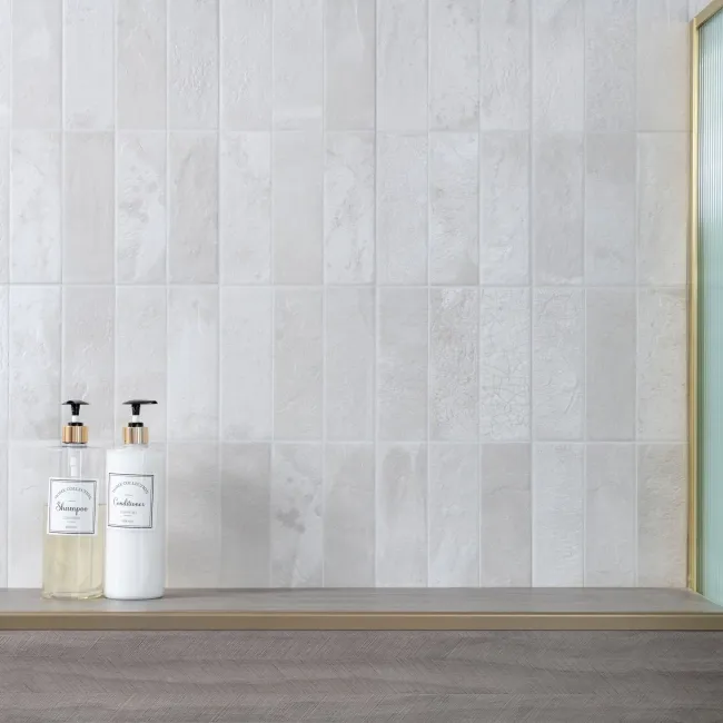 Raku White Rustic Ceramic Wall Tiles
