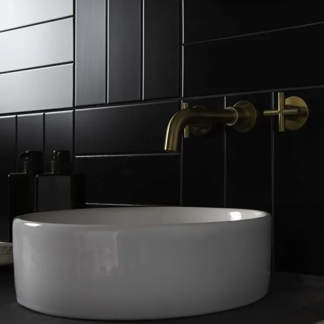 Rhian Black Matt Brick Ceramic Wall Tiles