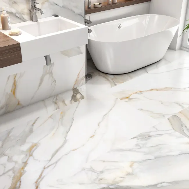 Vintage Calacatta Gold Marble Effect Matt Porcelain Wall and Floor Tile