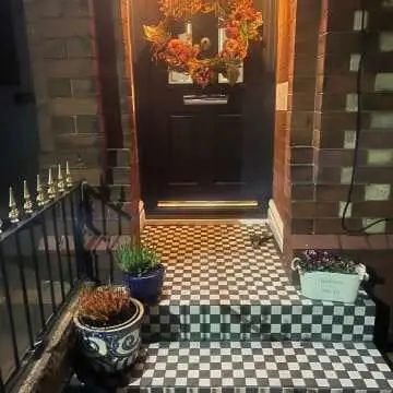 Churchill Snow & Midnight Chequer Mosaic Tiles