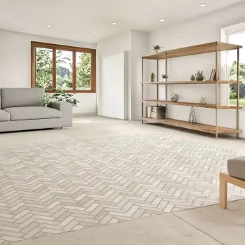 Caliza Herringbone Sand Stone Effect Matt Porcelain Wall and Floor Tile