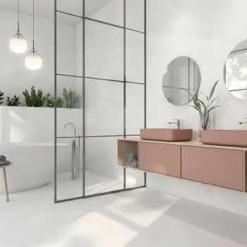 April White Stone Effect Matt Porcelain Wall and Floor Tile