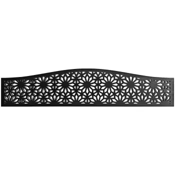 LuxeLine® Composite Classic Curve Top Fence Screen - Floral Design