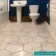 Voronoi White Marble Effect Hexagon Tiles