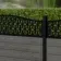 LuxeLine Composite Fence Panel Light Grey 3ft High - Geometric Decorative Screen with Aluminium Post