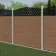 LuxeLine Composite Fence Panel Teak - Curve Top Lattice Decorative Screen for Own Post