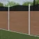 LuxeLine Composite Fence Panel Teak - Floral Decorative Screen for Own Post