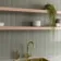 Ribbon Sage Green Ridged Effect Ceramic Gloss Wall Tiles
