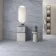 Aura Blue Marble Effect Matt Porcelain Wall and Floor Tiles