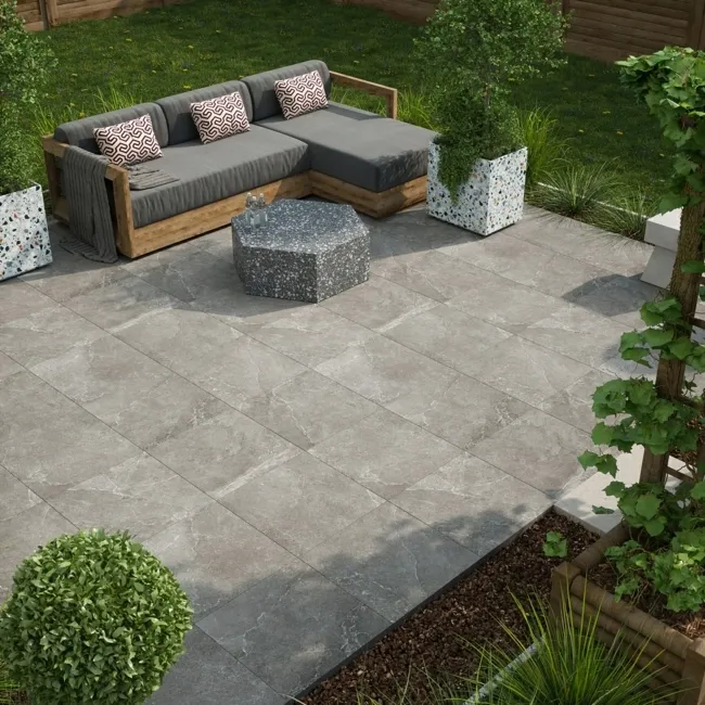 Clifton Grey Stone Effect 20mm Porcelain Paving Slabs