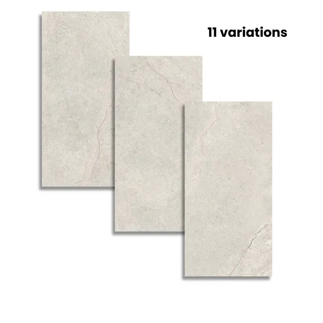 Ambleside Light Grey Stone Effect Matt Porcelain Paving Slabs