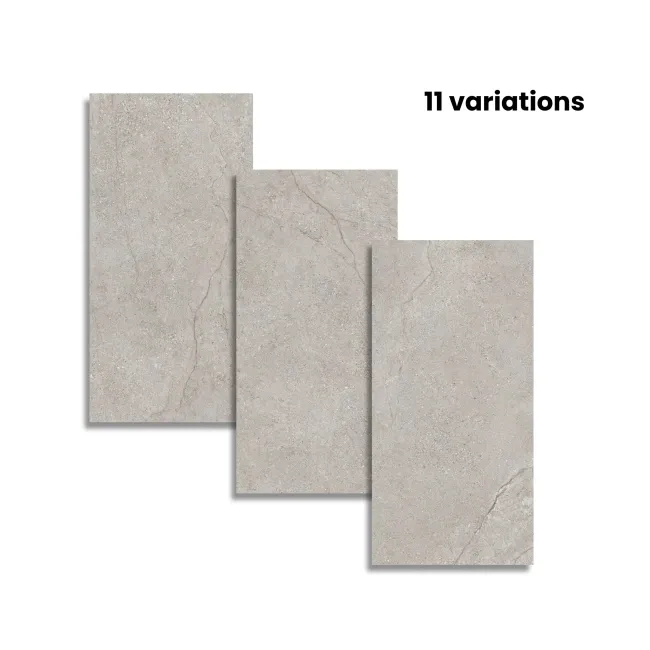Ambleside Grey Stone Effect Matt Porcelain Paving Slabs