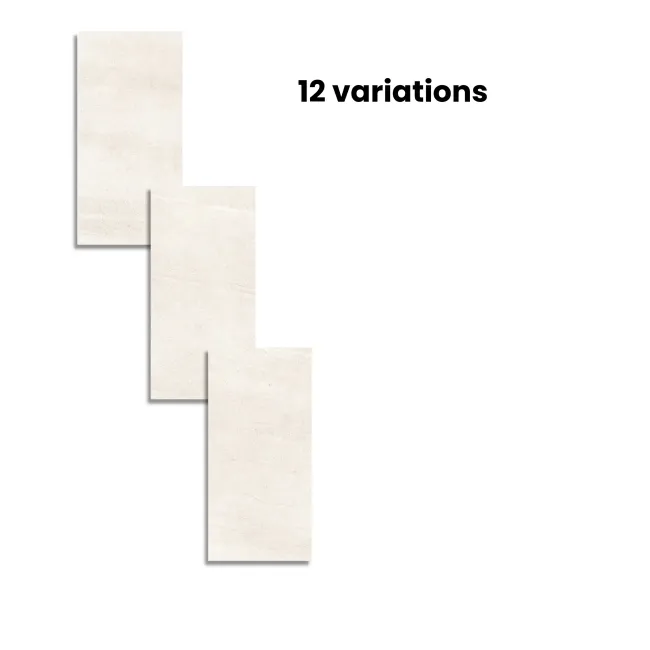 Serenity White Rectified Matt Stone Effect Tile 600x300