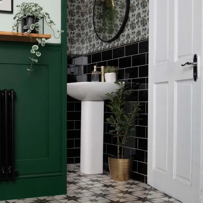 Blackfriars Gloss Flat Black Metro Tiles