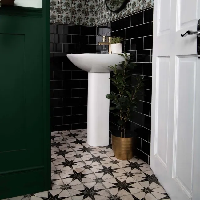 Blackfriars Gloss Flat Black Metro Tiles