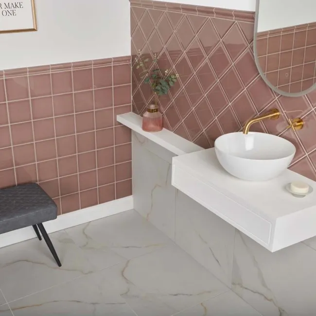 Capsule® Taupe Gloss Bevelled 150x150 Wall Tiles