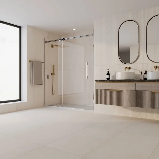 Fargo Beige Matt Stone Effect Structured Wall Tiles 1200x600