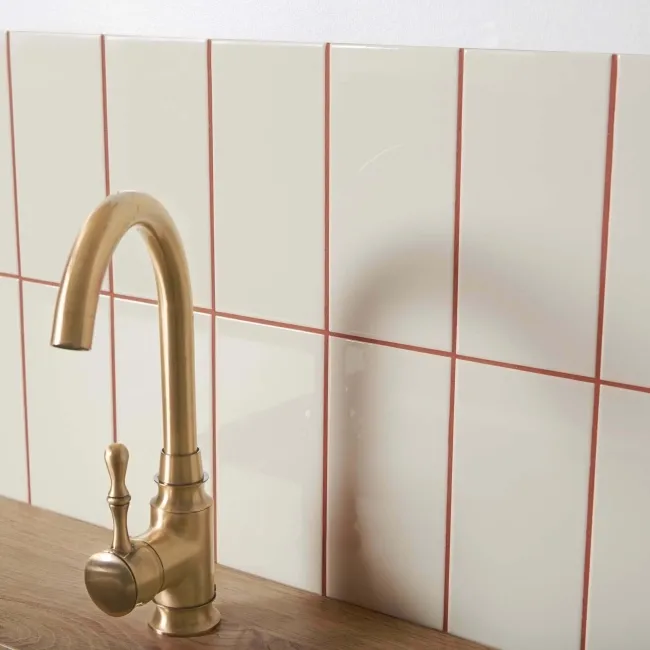 Marylebone Gloss Ivory Flat Cream Metro Tiles
