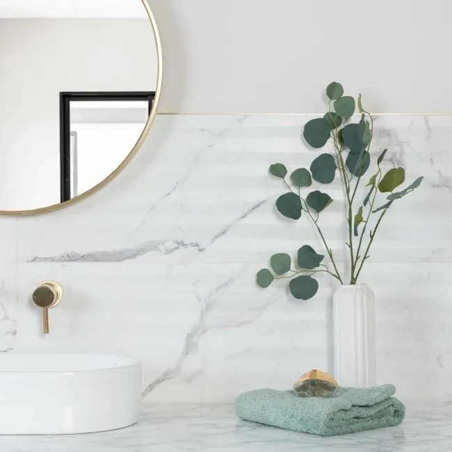 Elysian Calacatta White Vein Matt Marble Effect Decor Wall Tiles