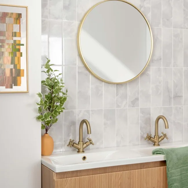 Passion Onyx Clouds Light Grey Marble Effect Wall Tiles