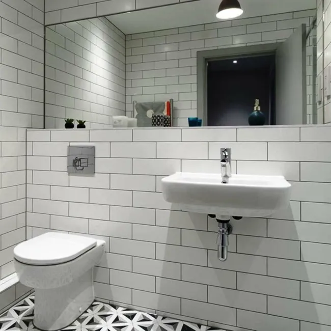 Rhian Blanco White Ceramic Matt Brick Wall Tiles