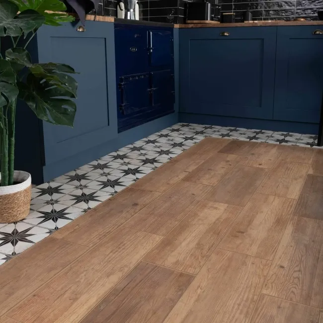 Rustic Oak Wood Effect Ceramic Floor Tiles