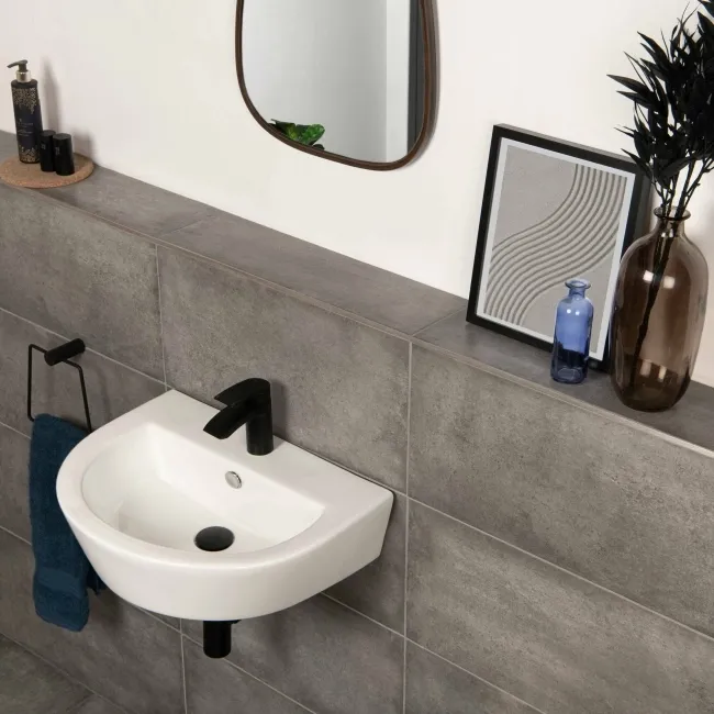 Samphire Dark Grey Matt Stone Effect Wall And Floor Tiles