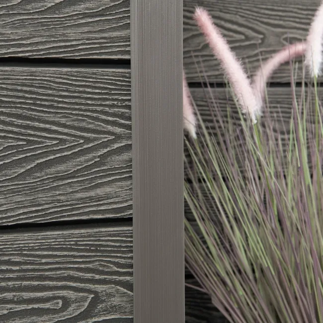 LuxeLine® Grey Textured Composite Cladding Edging Corner Trim - 2500mm