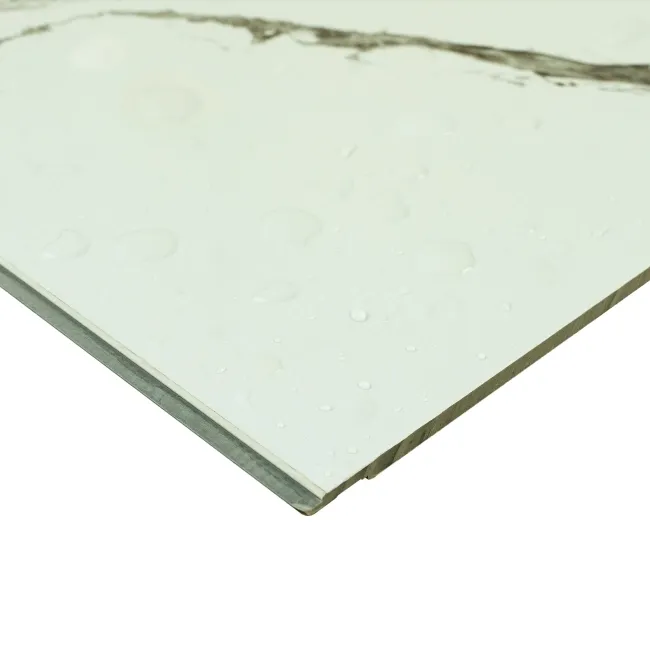 Trepanel Aqua Luxe® Calacatta Marble Effect Satin Embossed SPC Wall Panel 4 Pack (Covers 2.80 SQM)