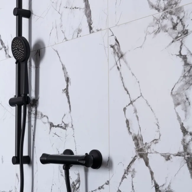Trepanel Aqua Luxe® Calacatta Marble Effect Satin Embossed SPC Wall Panel 4 Pack (Covers 2.80 SQM)