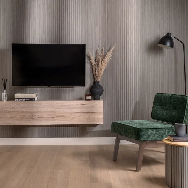 Trepanel Flex® Ash Grey Flexible Wood Panels 2400x300