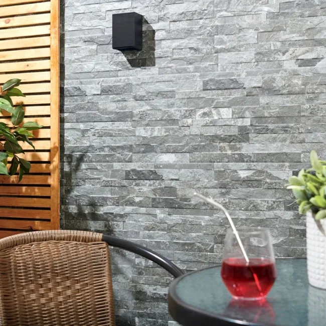 Vesuvius Charcoal Split Face Effect Tiles