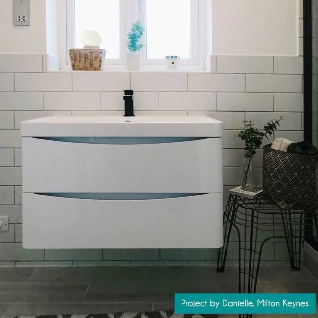 Rhian Blanco White Ceramic Matt Brick Wall Tiles
