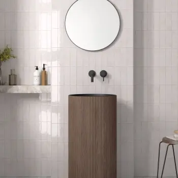 Bohemian Antique White Brick Effect Gloss Porcelain Wall Tile