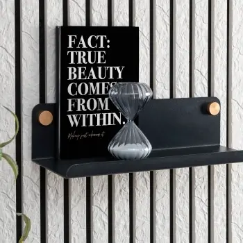 Trepanel Customise® Black Shelf 359mm Inc Brass Twist-Lock System