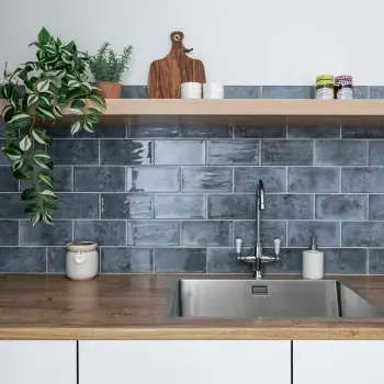 Farringdon Blue Gloss Metro Wall Tiles